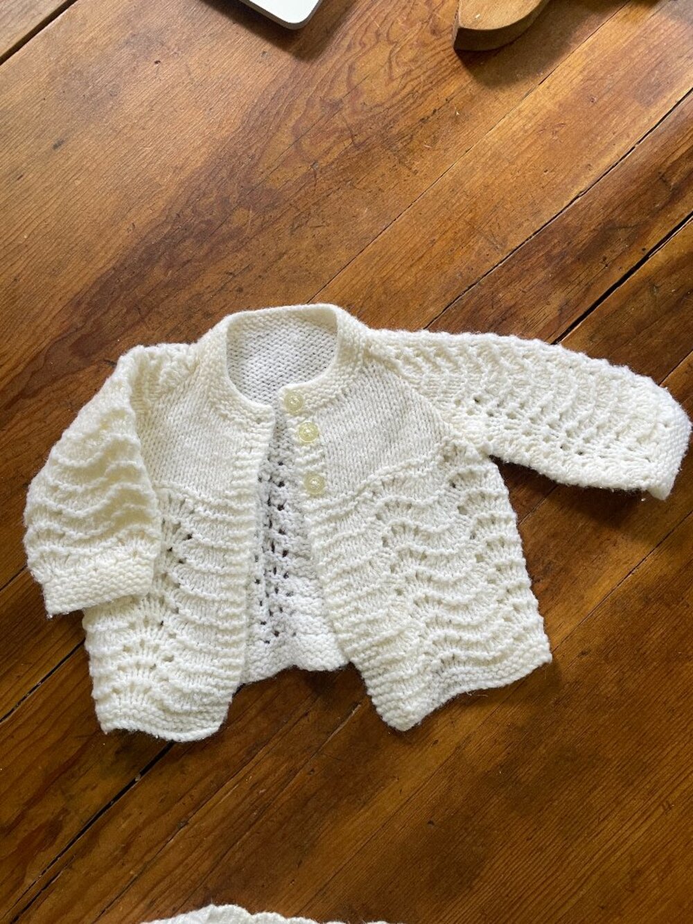 Hand Knit Newborn Sweater
